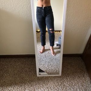 American Eagle High Waisted Ripped Jeans